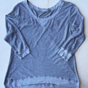 Olivia Moon Light Gray w Black Fleck Long Sleeve Pullover Lightweight Size Large